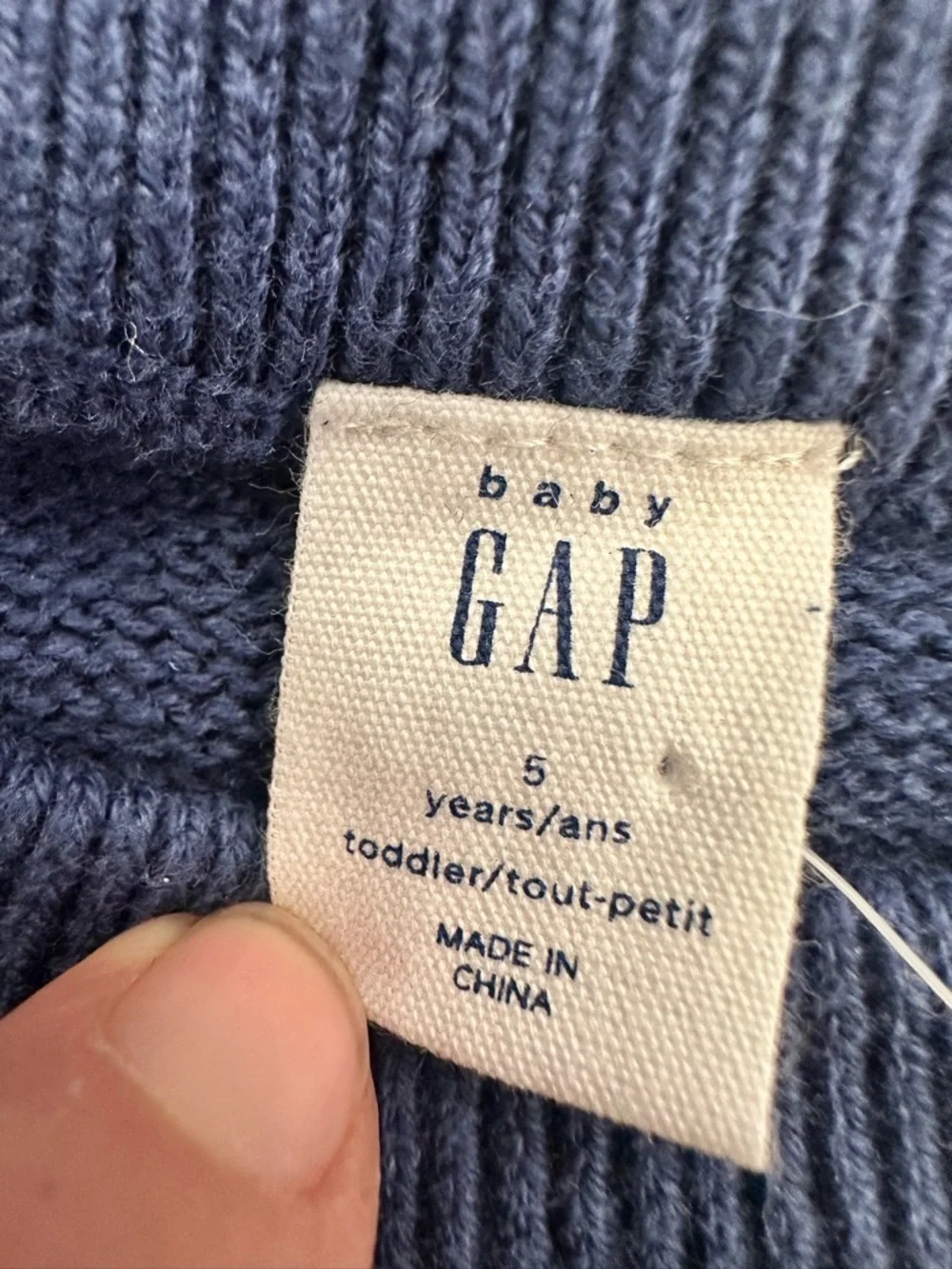 Baby‎ Gap Gray Sweater Rainbow Chest Stripes 100% Cotton Size 5 NWT